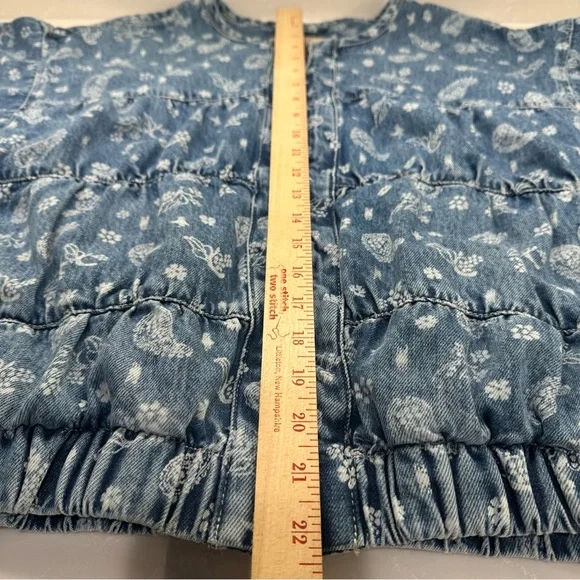We The Free Blue Layla Denim Jacket Size: Large - Picture 14 of 15
